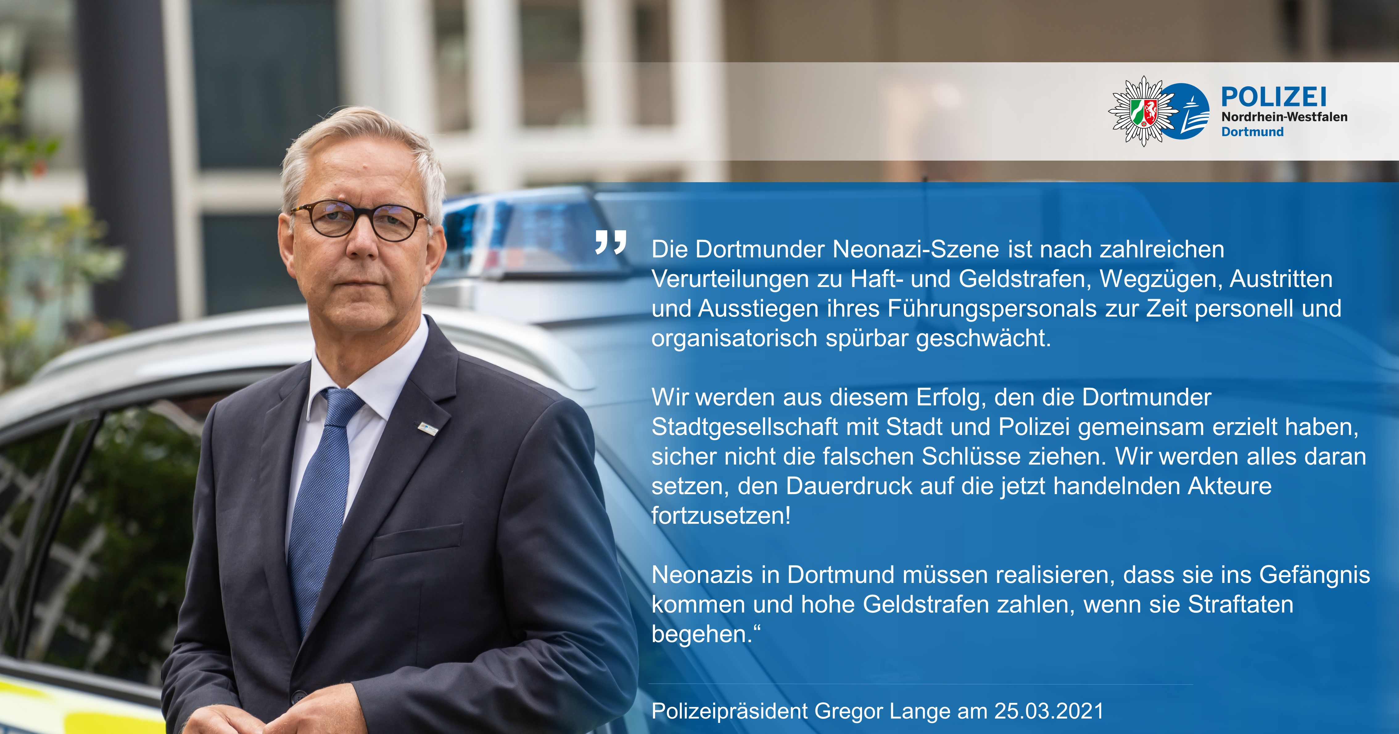 Polizeipräsident Gregor Lange zur Dortmunder Neonazi-Szene