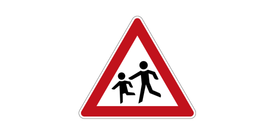 Verkehrsschild Achtung Kinder
