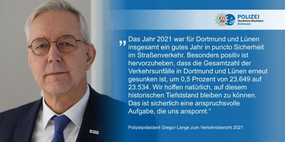 Polizeipräsident Gregor Lange zum Verkehrsbericht 2021